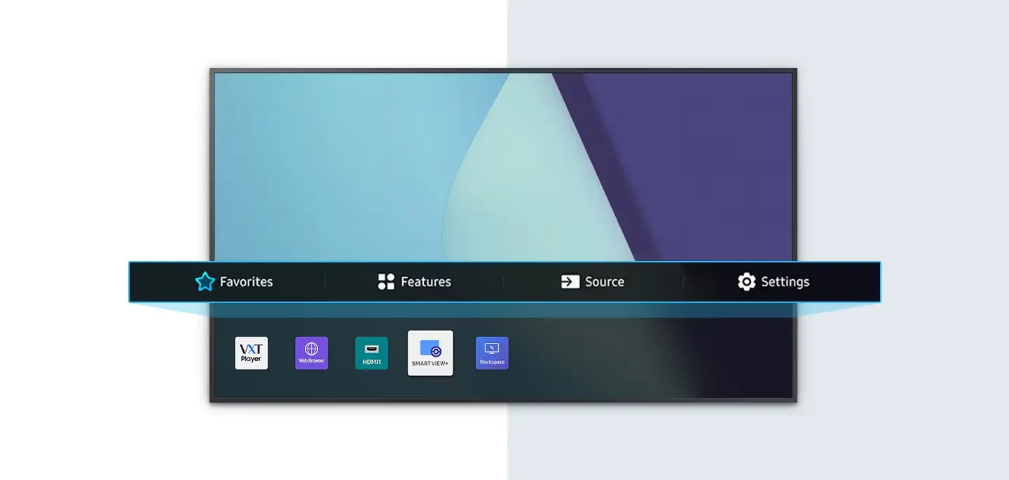 Samsung QMC Series 43 inch 4K UHD signage display back panel view